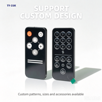Télécommande infrarouge anti-choc à code fixe KEYUAN TY-21K - Design ultra-fin, portée de 20 m, piles AAA, 4 boutons, matériau ABS