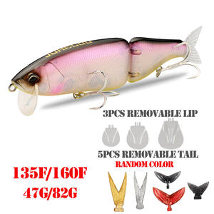 JOHNCOO — leurre méné rigide de type poisson nageur, appât artificiel articulé idéal pour la pêche au <span class=keywords><strong>brochet</strong></span> ou au méné, Wobbler, Swimbait, 135/160mm - Product Image 1