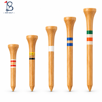 Boîte d'accessoires de golf professionnels pour le contrôle de la hauteur, 54 mm 70 mm, tees de golf durables pour l'entraînement, tees de golf en bambou personnalisés imprimés