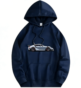 Men's <strong>Hoodie</strong> 100% Cotton Casual <strong>Car</strong> Print Pocket Eco-Friendly &amp; Anti-Wrinkle Autumn <strong>Hoodie</strong> - Product Image 3