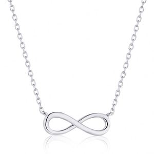 Collier Dylam Thin Minilistic plaqué or 18 carats, bijoux de tous les jours, amour infini, collier en argent sterling 925 véritable, infini en forme de 8 - Product Image 1