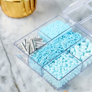 Love Bakery Blue Assorted Candy Box 2mm Nonpareils Press Jimmies HALAL Certified granelli decorazioni per torta in forma solida - Product Image 4