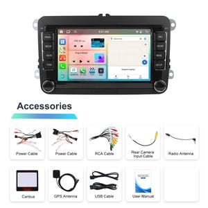 Podofo 7 ''4 + 64G Android <span class=keywords><strong>autoradio</strong></span> sans fil Carply/Android Auto GPS WIFI BT FM pour Volkswagen/VW/PASSAT/POLO/GOLF 5 6/TOURAN - Product Image 6