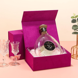 Boîte cadeau pliable en velours violet sur mesure avec fermeture magnétique, boîtes en <span class=keywords><strong>daim</strong></span> pour cadeaux, fêtes nuptiales, mariages, emballage de cadeaux - Product Image 3