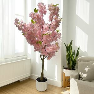 Fleurs artificielles de <span class=keywords><strong>cerisier</strong></span> Sakura en faux bois écologique à toucher réaliste, couleurs personnalisées pour les mariages zen japonais en plein air - Product Image 1