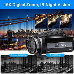 Caméra numérique 5K pour vlog, caméra vidéo pour <span class=keywords><strong>YouTube</strong></span>, vlogging, <span class=keywords><strong>enregistreur</strong></span> WiFi 48MP, caméras vidéo 4K professionnelles numériques - Product Image 6