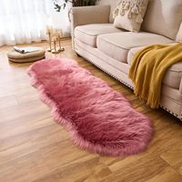 Tapis en fausse fourrure de mouton moderne, écologique, adapté aux animaux domestiques, épais, moelleux, doux, pelucheux, shaggy, pour chambre à coucher, chevet, canapé, chaise