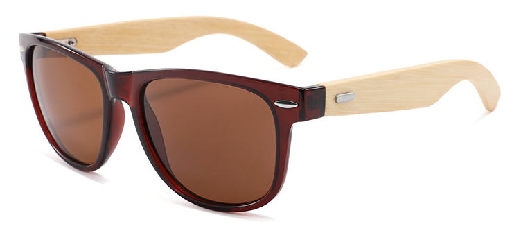 เลนส์ควันพร้อมกรอบชาสีน้ำตาล