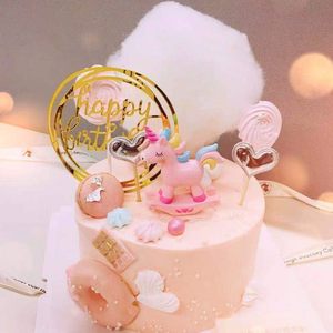Set di 5 Decorazioni per Torte in Acrilico Dorato Personalizzate per Compleanno, Anniversario, Festa del Papà e Laurea - Product Image 5