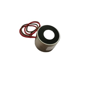 P2529K מיני צורה עגולה 25mm קוטר 12kg כוח אחיזה DC 24V מגנט קבוע אלקטרומגנט הפוך לפלדה - Product Image 1