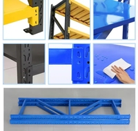 Étagères d'atelier légères Sanyang en acier, capacité de 100 kg par étagère, 4 niveaux, gris, pour entrepôt, OEM personnalisé