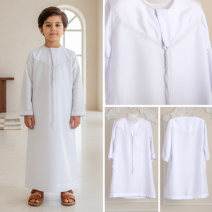 Nuovo Stile 2026 Thobe Bianco per Ragazzi, Kandura Emirati per Bambini, Abito Arabo Musulmano, Dishdasha Omani, Jubba per Bambini, Ramadan Eid <span class=keywords><strong>Mubarak</strong></span> - Product Image 3