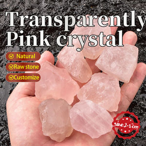 حجر الحب الشفاف المصقول من الكوارتز الوردي الشفاف للشفاء والديكور - Product Image 2