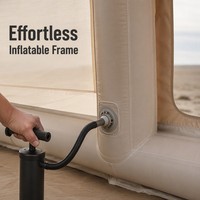 Tente gonflable pour voyages en pleine nature, tissu Oxford résistant, coupe-vent, installation rapide