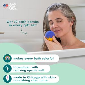 Lot de 12 bombes de bain au beurre de karité naturel pour hydrater la peau, cadeaux de bain moussant faits à la main pour femmes - Product Image 4