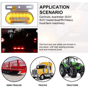 Luz Lateral LED para Camión, 24V 1W, Repuesto, Luz de Posición Lateral de Doble Color Blanco y Amarillo para Automóviles, Tractores y Semirremolques - Product Image 3