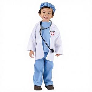 Bata de Laboratorio Unisex para Niños, Tejido de Poliéster/Algodón, Suave y Ligero, Disfraz de Doctor Blanco para Niños y Niñas - Product Image 2