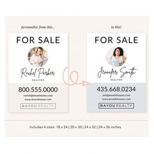 Panneau de Jardin Publicitaire Personnalisé avec Logo pour Immobilier, Modèle de Panneau de Jardin pour Courtier, Impression Numérique - Product Image 6