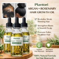 Huiles végétales naturelles de marque privée pour femmes noires africaines et sérum de repousse à la biotine pour l'huile de croissance capillaire au romarin et au chebe