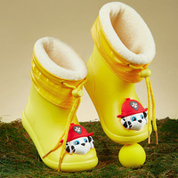 Dessin animé mignon chaussures de pluie imperméables antidérapantes pour enfants garçons et filles Flexible extérieur dinosaure enfants bottes de pluie pour l'hiver