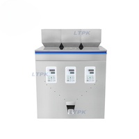 3 échelles Semi Auto 2-200g/tête Poudre sèche Granule Pesage Remplissage Distributeur Machine pour Café Thé Épices Farine