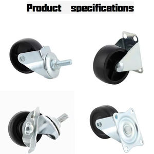 Roulettes universelles réglables avec frein à vis pour meubles, capacité de charge 65 kg, style industriel - Product Image 1