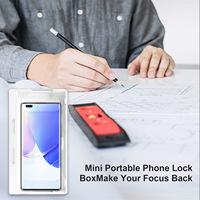 Boîte de verrouillage de téléphone avec minuterie, boîte de verrouillage de temps portable pour iPhone et téléphone Android, aide à la discipline personnelle et à la concentration pour atteindre ses objectifs
