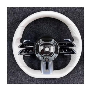 Volant en cuir personnalisé pour Mercedes-Benz AMG W176 W211 W212 W205 W204 A180 A200 <span class=keywords><strong>B180</strong></span> B200 GLA GLC GLB GLE Accessoires de voiture - Product Image 1