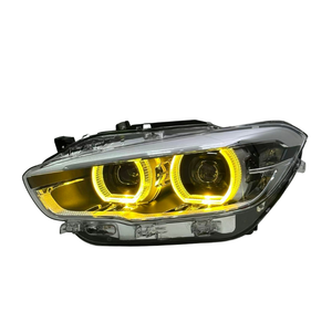Fari LED Bicolore Giallo e Bianco SJC per <span class=keywords><strong>BMW</strong></span> Serie <span class=keywords><strong>1</strong></span> <span class=keywords><strong>F20</strong></span> 118i 2015-2018, Fari Modificati Plug and Play, Luci Anteriori per Auto - Product Image 4