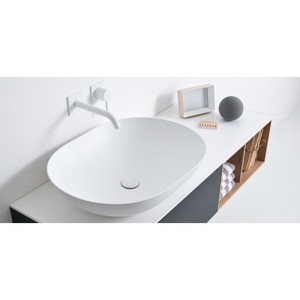 Falper moderno 60 lavabo in pietra ovale lavabo a mano per la casa Hotel sanitario uso bagno lavandini - Product Image 2