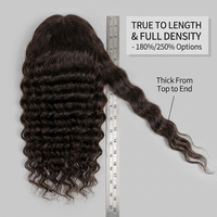 Peluca de Cabello Humano Remy Virgen 100% de Lujo Inice Hair, Peluca Frontal de Encaje con Ondas Profundas HD de 30 Pulgadas, Calidad Certificada