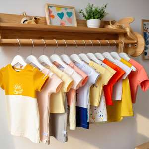 Conjuntos de Ropa Casual de Verano de Algodón para Niños, Nuevos Diseños, Manga Corta, Sin Marca, Modelo B+ TZ-037 - Product Image 5