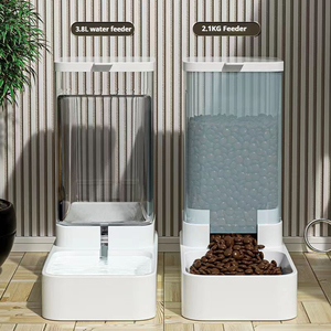Gravity Automatic <strong>Pet</strong> <strong>Feeder</strong> <strong>and</strong> <strong>Water</strong> Dispenser Set for Dogs Cats <strong>Pets</strong> Animals Large Capacity <strong>Pet</strong> Food Container Bowl BPA-Free