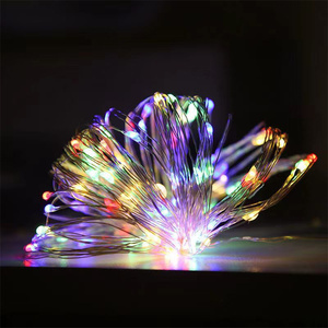 Boîte à piles en fil de cuivre, télécommande fil de cuivre 3AA boîte à piles 10 mètres 100 lumière noël Led lumière décorative - Product Image 2