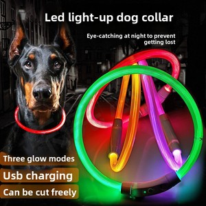 <span class=keywords><strong>Collar</strong></span> Luminoso para Perro con Fibra Óptica LED Recargable por USB, Correa para el Cuello, Estilo Casual, para Todas las Estaciones - Product Image 3