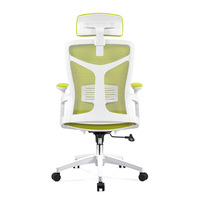 Chaise de bureau exécutive moderne - Chaise de bureau pivotante ergonomique en maille réglable en hauteur, de luxe, avec appui-tête réglable
