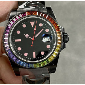 นาฬิกาข้อมือผู้ชายระบบออโตเมติกหรูหรา ตัวเรือนเหล็ก โลโก้สั่งทำพิเศษ ขนาด 40 มม. ขอบหน้าปัดประดับเพชร กลไก 3135 หน้าปัดขนาด 41 มม. พร้อมฟังก์ชั่นสำรองพลังงาน - Product Image 3