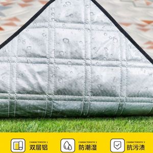 Custom <b>Large</b> Green Waterproof Summer Picnic Mat <b>Inflatable</b> Lightweight Oxford Cloth Park Hiking Camping Outdoor Beach Barbecue - Product Image 4