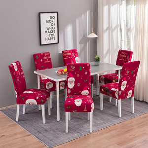 Christmas Elastic <b>Chair</b> <b>Covers</b> Spandex Printed Slipcover <b>for</b> Banquet Dining Kitchen <b>Office</b> Modern Stretch Seat Protector - Product Image 2
