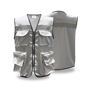 Chaleco de Seguridad CITICITY de Alta Visibilidad, Gris, de Poliéster, con Múltiples Bolsillos, Cierre Frontal con Cremallera y Tiras Reflectantes - Product Image 5