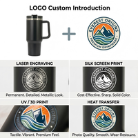 Gobelet isotherme en acier inoxydable 40 oz avec logo personnalisé, bouteilles d'eau écologiques pour la cuisine, gobelets isothermes pour boissons chaudes et froides, anti-fuite, sous vide
