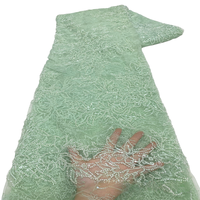Tissu en dentelle française à sequins noirs en gros, tissu en dentelle perlée, tissu brodé, dentelle africaine haut de gamme pour robe décontractée