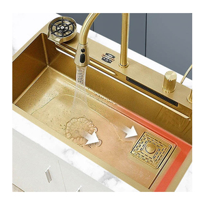 SUS 304 lumière luxe épaississement main évier multifonction évier de cuisine <span class=keywords><strong>et</strong></span> robinet évier cuisine - Product Image 1
