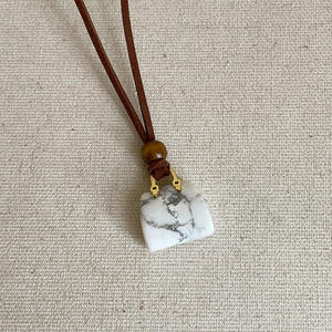 SC gran oferta Retro largo suéter collar moda howlita obsidiana Ojo de Tigre collar Vintage piedra Natural colgante collar - Product Image 5