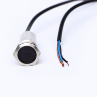 Interruptor de sensor de acero inoxidable de 19MM, 22mm, 25MM, 30MM, no necesita Interruptor táctil, Sensor sin contacto, luz LED de punto, ELD22D10BYSS