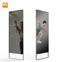 Miroirs de fitness, entraînement, exercice, écran LCD intelligent, maison, bureau, salle de sport, écran tactile interactif, miroir Pilates pour le yoga