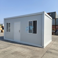 Maison Modulaire Préfabriquée Portable, Mini-Maison Mobile, Conteneur pour Habitation Familiale, Bureau, Camping, Toilettes Portables Préfabriquées de 20 pieds