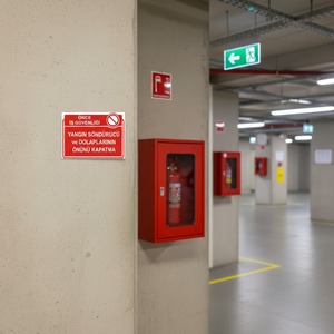PVC Fire Extinguisher and Cabinet Entrance Closure Sign Type <b>Vinyl</b> Sticker - Product Image 3