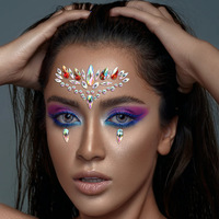 Haute qualité cristal strass bricolage autocollant temporaire tatouage Festival Rave visage bâton sur corps bijoux cristal fête décorations