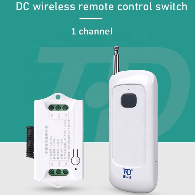 12 Volt Dc Remote Control Switch Remote and Receiver 1 Button 1 Channel Remote Control Lighting Switch Rf Remote Control Switch